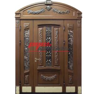 металлическая парадная дверь с эксклюзивной отделкой